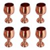 Ensemble de 6 verres à vin en cuivre persan martelé - Modèle Brillant