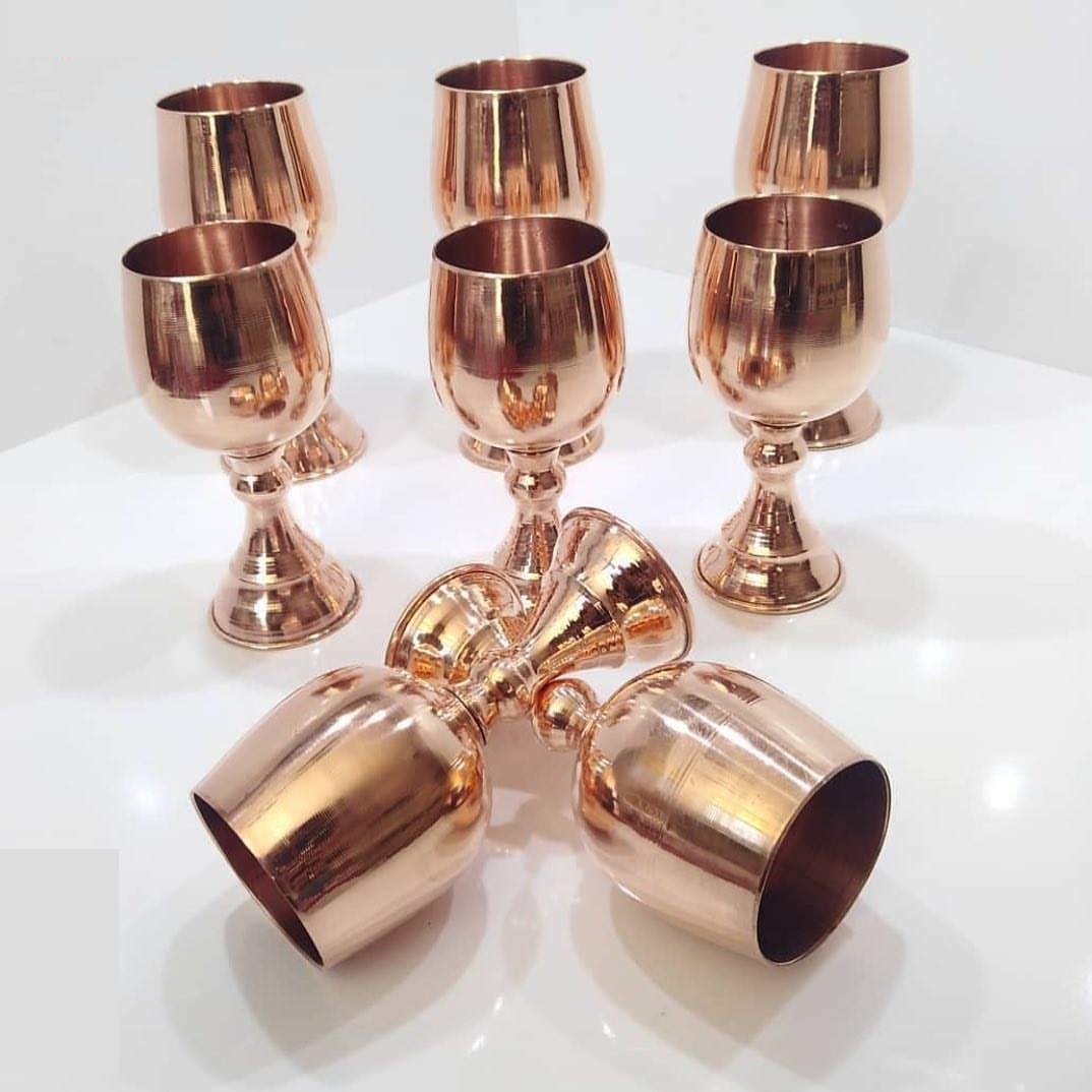 Verre à vin en cuivre persan martelé – Modèle Arash