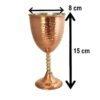 Verre à vin en cuivre persan martelé - Modèle Mehrafarin