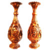 Vase décoratif en cuivre persan gravé fait main - Set de 2