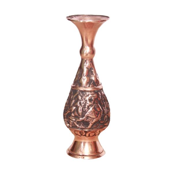 Vase décoratif en cuivre persan gravé fait main modèle Zanjani