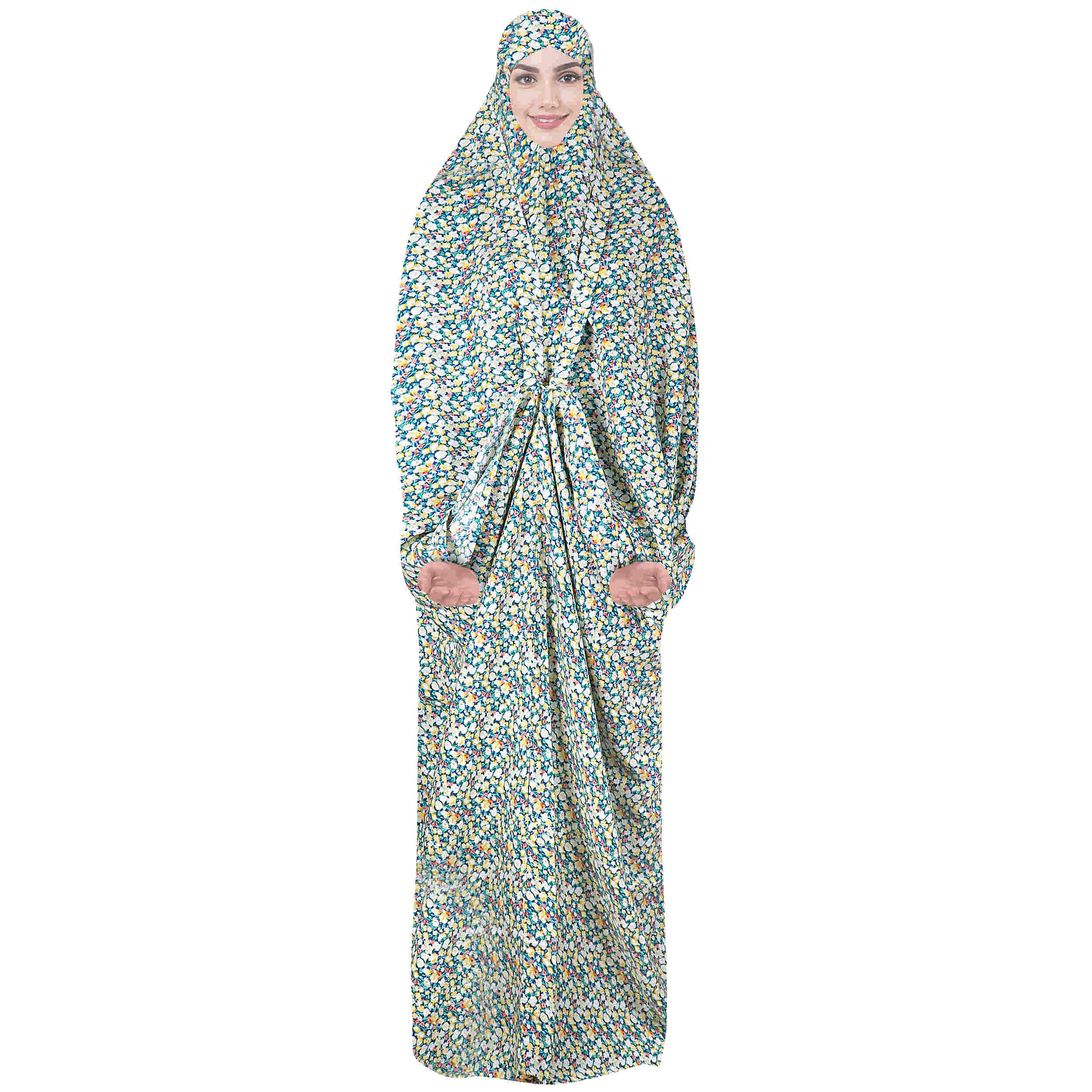 Tchador Islamique de Prière pour Femmes - Tchador de Prière en Vert