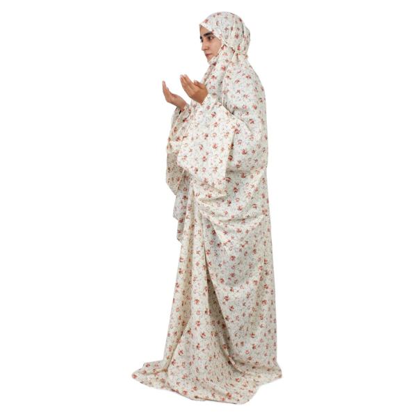 Tchador Islamique de Namaz avec Manches pour Femmes - Idéal pour la Prière - Blanc