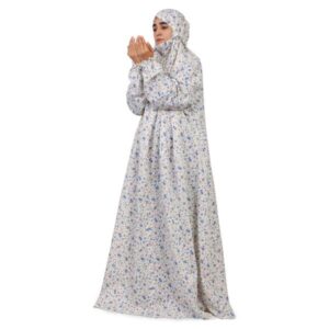 Tchador Islamique de Prière avec Manches pour Femmes Idéal pour la Prière avec Tissu Iranien