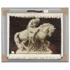 Tapis persan figuratif noué à la main de Tabriz représentant Lady Godiva en relief