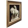 Tapis persan figuratif noué à la main de Tabriz représentant Lady Godiva en relief