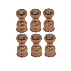 Ensemble de salières et poivrières en cuivre persan Damier (6x)