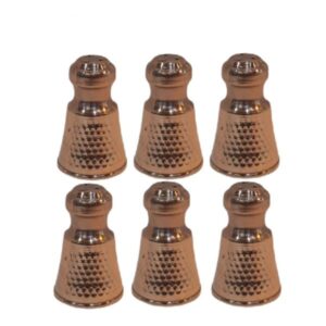 Ensemble de salières et poivrières en cuivre persan Pin (6x)
