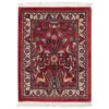 Tapis Persan en Laine Fait Main Rouge Lacki