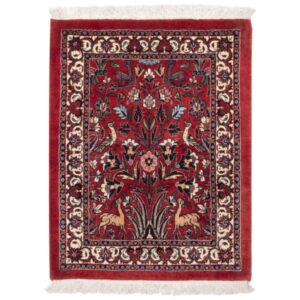 Tapis Persan en Laine Fait Main Rouge Lacki