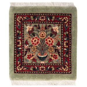 Tapis Persan en Laine Fait Main Vert Clair
