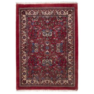 Tapis Persan en Laine Fait Main Rouge Lacki