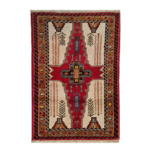 Tapis Persan Fait Main Tribal Intriqué en Laine Tour