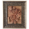 Art en bois sculpté encadré Rose artistique