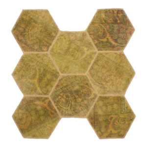 Tapis patchwork noué à la main persan vintage Ruche