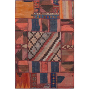 Tapis Kilim patchwork persan tissé à la main Milani