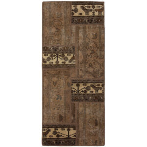Tapis patchwork noué à la main persan vintage Sarab