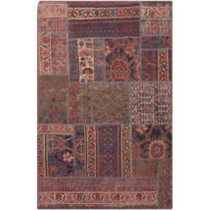 Tapis patchwork persan vintage tissé à la main Sarvi