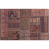 Tapis patchwork persan vintage tissé à la main Sarvi