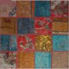 Tapis patchwork noué à la main persan vintage Sara