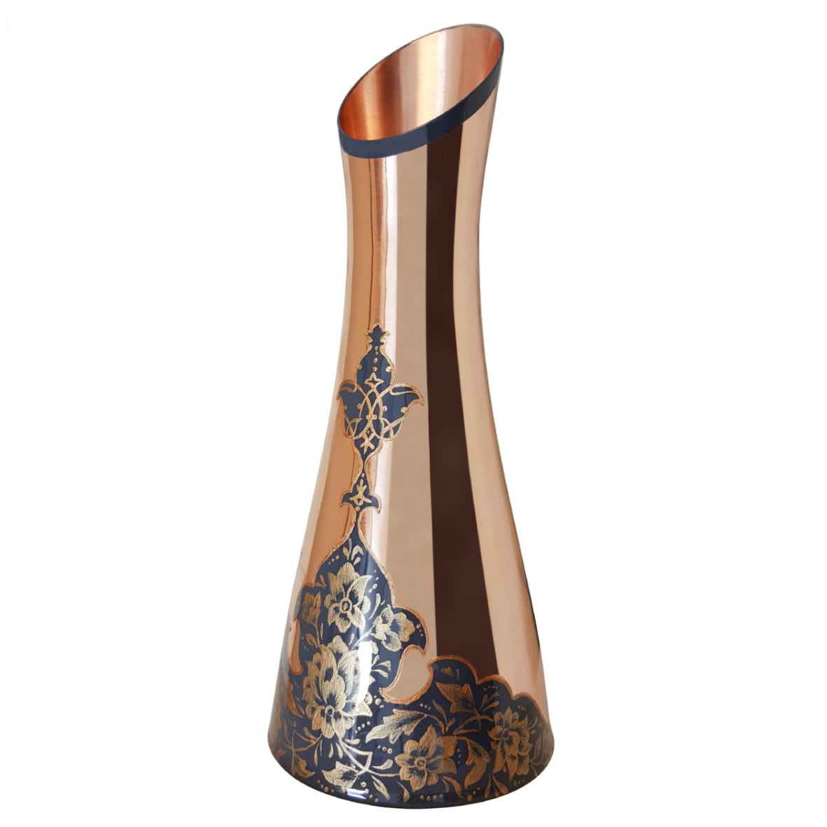 Vase décoratif en cuivre martelé fait main Rosedis