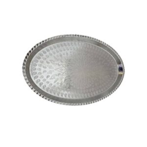 Plat de Service Persan en Cuivre Traditionnellement Martelé Tara