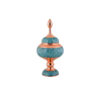 Sucrier persan artisanal en cuivre incrusté de turquoise Kiara II