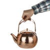 Bouilloire en cuivre persan durable pour cuisinière traditionnelle martelée Nice