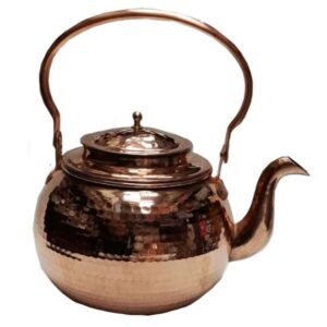 Bouilloire en cuivre persan durable pour cuisinière traditionnelle martelée Sadaf
