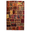 Tapis patchwork noué à la main persan vintage Zard