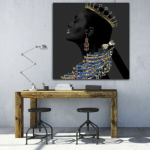Toile d’art persane – Calligraphie noire imprimée