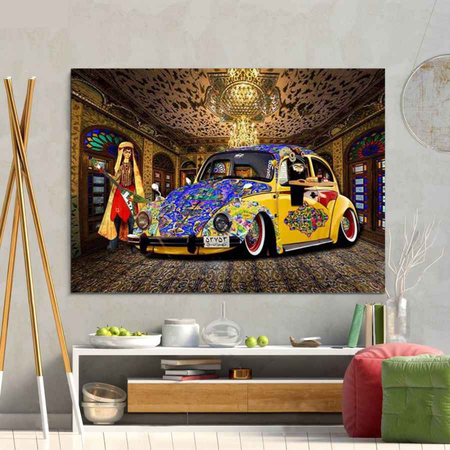 Toile d’art persane – Volkswagen imprimée