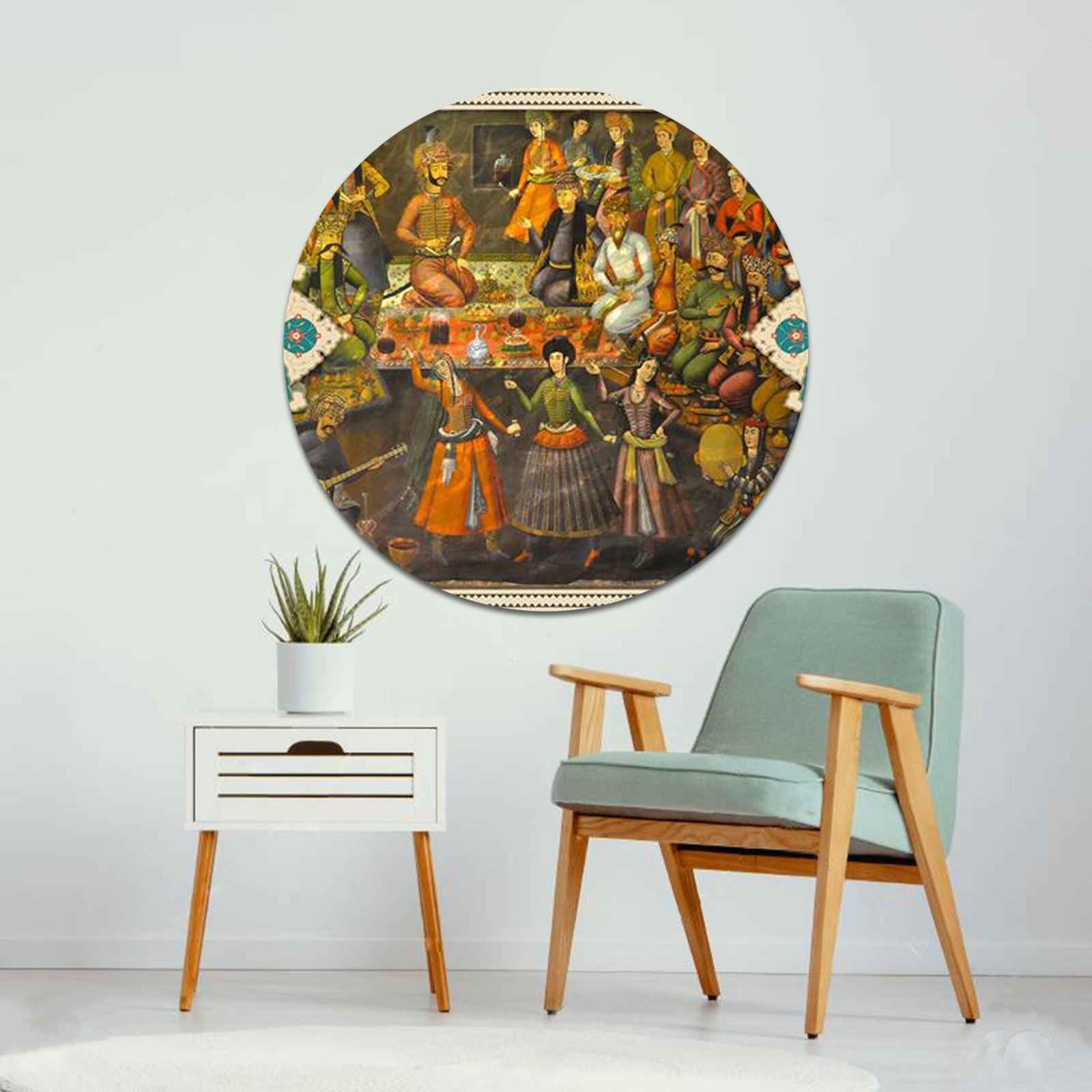 Toile d’art persane – Design Ghajari imprimé