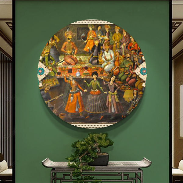 Toile d'art persane - Design Ghajari imprimé