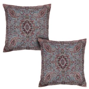 Coussin en Termeh Persan – Modèle Banafshe (2X) | Design floral élégant