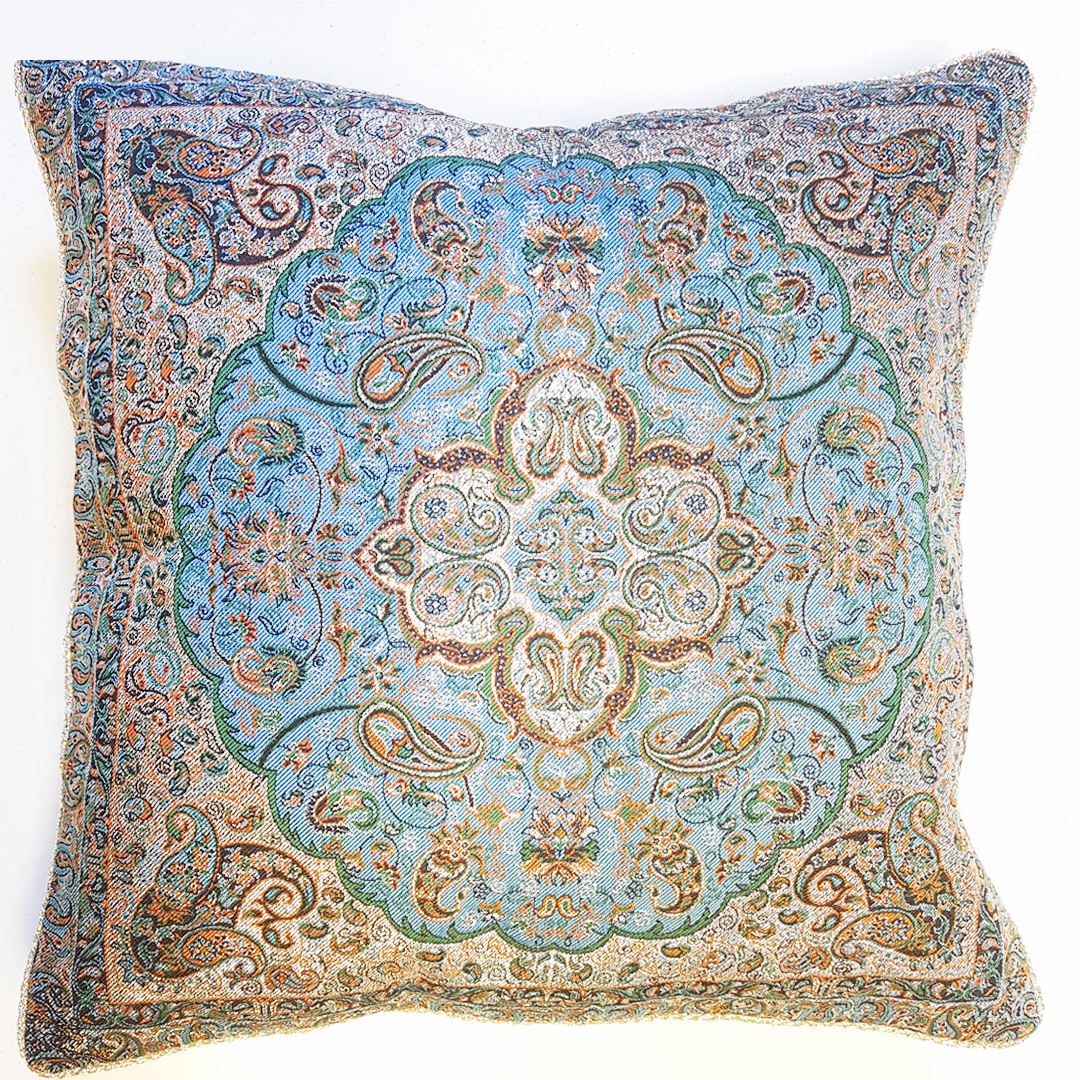 Coussin en Termeh Persan – Modèle Celine | Coussin traditionnel stylé