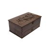 Boîte Organisatrice de Sachets de Thé en Bois avec Coffres Marron