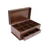 Boîte Organisatrice de Sachets de Thé en Bois avec Coffres Marron