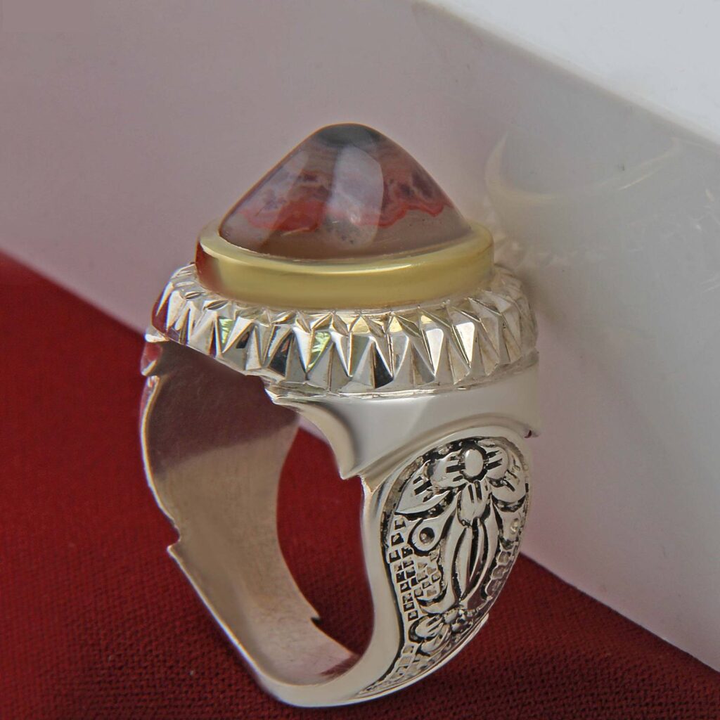 Bague en argent Sulemani Hakik persane pour homme Yas