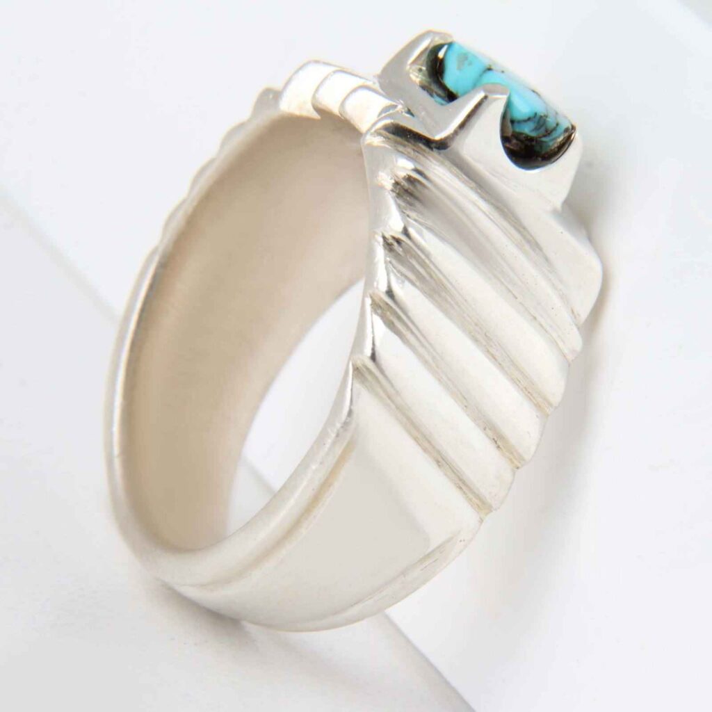 Bague en Argent Persan avec Turquoise de Neyshabur Khorshidi