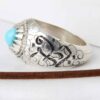 Bague en Argent Persan avec Turquoise de Neyshabur Sarin