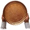 Plat de Service Persan en Cuivre Traditionnellement Martelé Hakaki