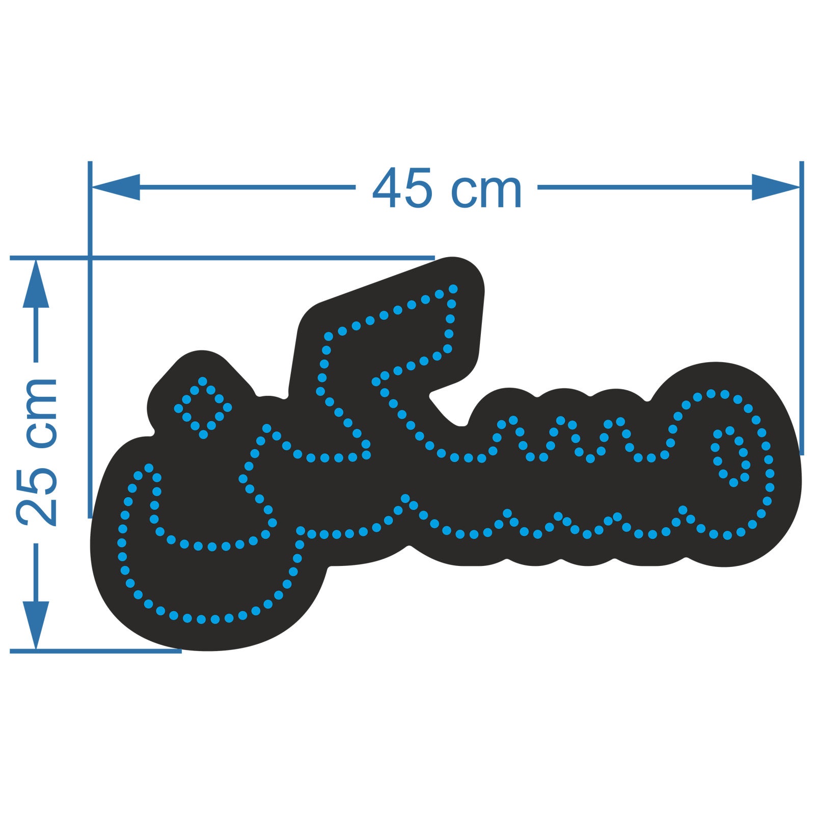 Panneau lumineux persan – Maskan bleu