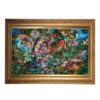 Tapis mural persan fait main de Tabriz représentant la miniature Existence