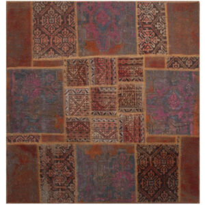 Tapis patchwork noué à la main persan vintage Lida