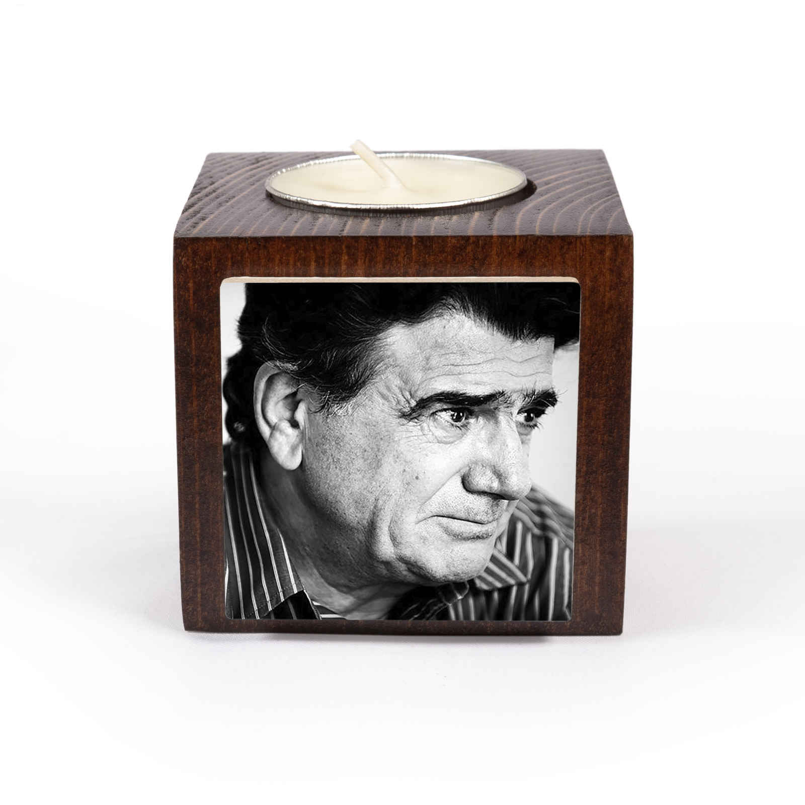 Porte-bougie en bois persan cube Shajarian