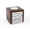 Porte-bougie en bois persan cube Aseman (2x)