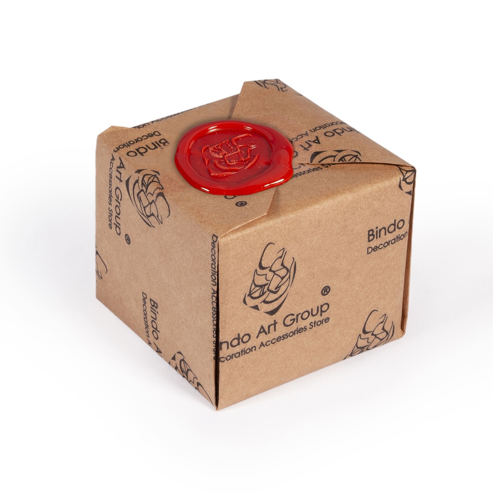 Porte-bougie en bois persan cube Vira (2x)