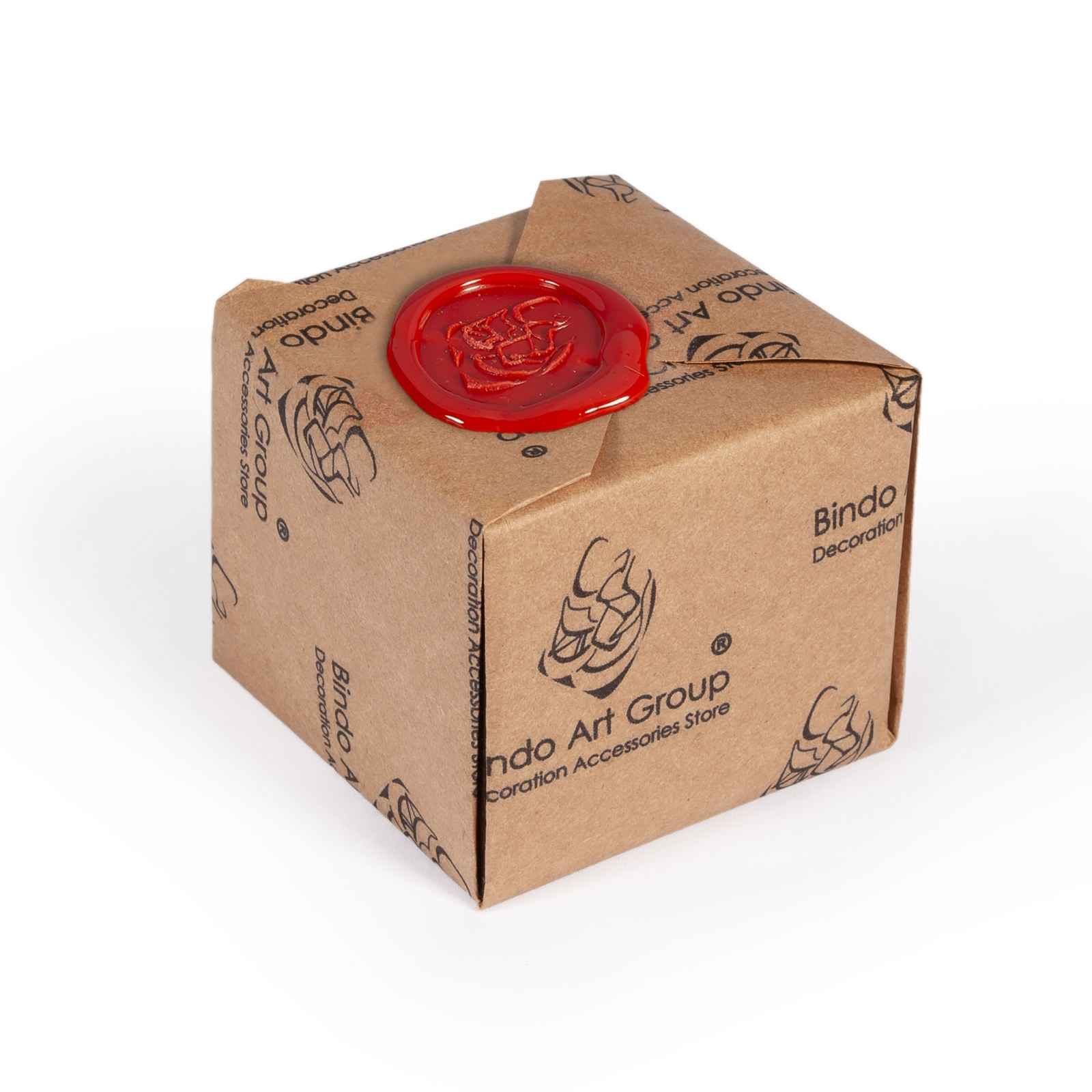 Porte-bougie en bois persan cube Zendegi (2x)