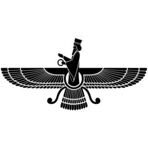 Autocollant mural persan – Symbole Farvahar de Zarathoustra